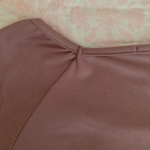 Rue 21 Kinda Don’t Care Shirt 3/4 Sleeves Graphic Soft Mauve Pink Women’s XS - Picture 9 of 11